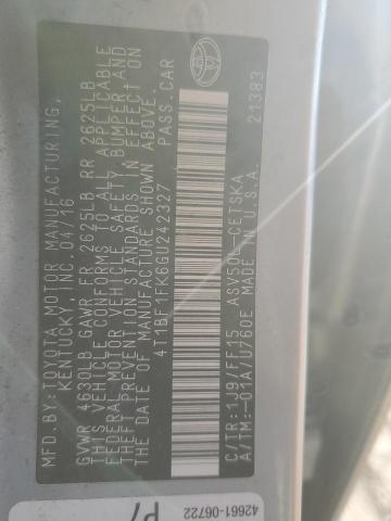 2016 TOYOTA CAMRY LE - 4T1BF1FK6GU242327