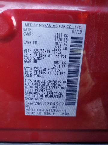 2020 NISSAN ROGUE S - 5N1AT2MV2LC704907