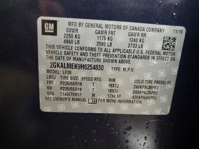 2017 GMC TERRAIN SL - 2GKALMEK9H6254830