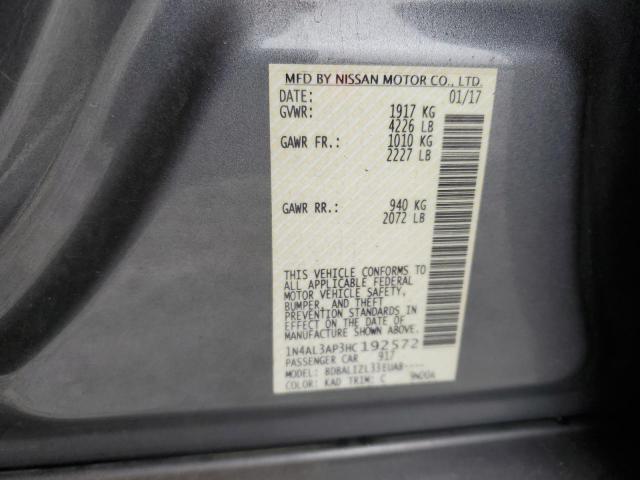 2017 NISSAN ALTIMA 2.5 - 1N4AL3AP3HC192572
