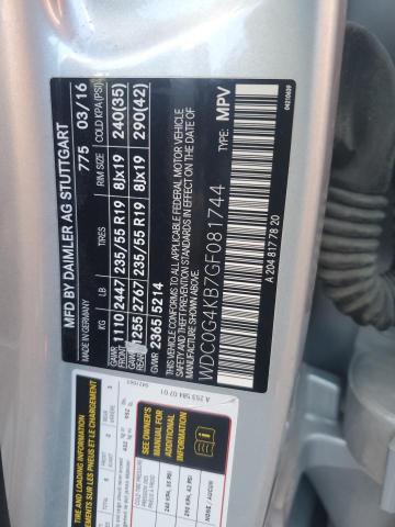 2016 MERCEDES-BENZ GLC 300 4M - WDC0G4KB7GF081744