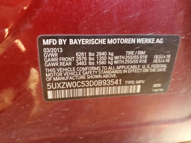 VIN 5UXZW0C53D0B93541 2013 BMW X5 no.13