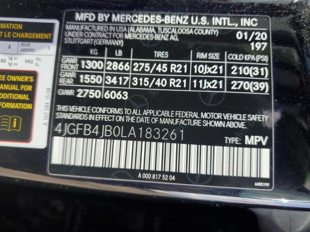 2020 MERCEDES-BENZ GLE 350 - 4JGFB4JB0LA183261
