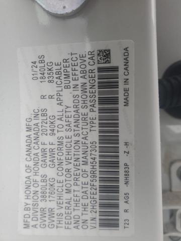 2024 HONDA CIVIC SPOR - 2HGFE2F59RH547305