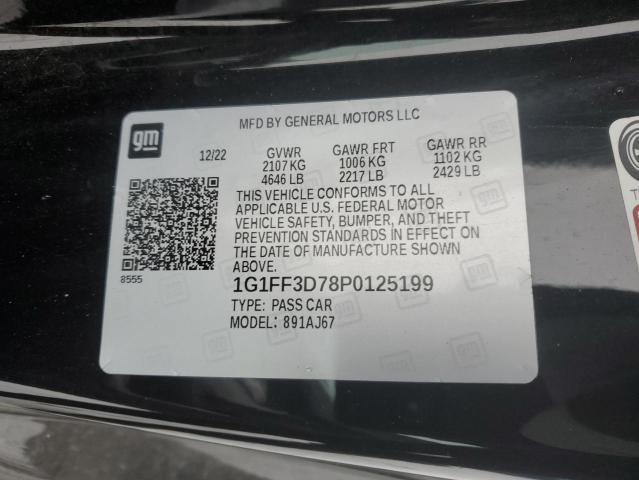 2023 CHEVROLET CAMARO LT1 1G1FF3D78P0125199