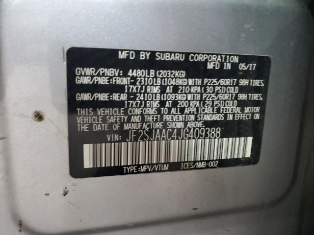 2018 SUBARU FORESTER 2 - JF2SJAAC4JG409388
