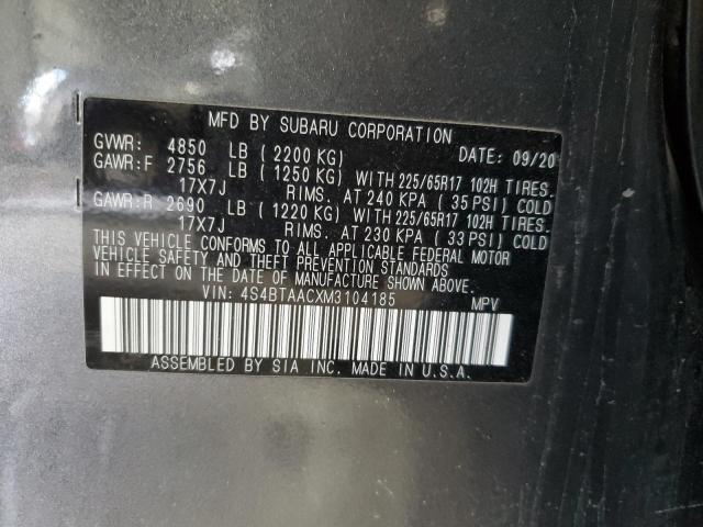 2021 SUBARU OUTBACK - 4S4BTAACXM3104185