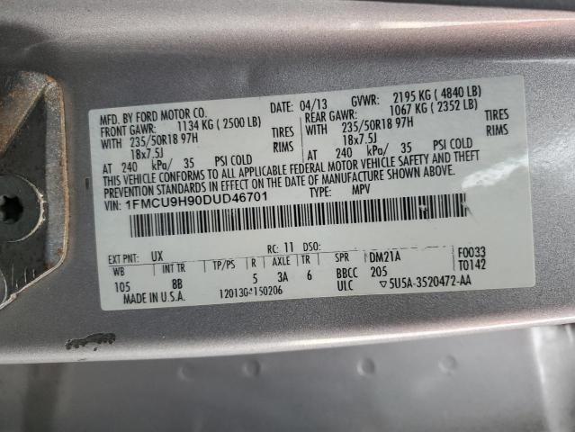 VIN 1FMCU9H90DUD46701 2013 FORD ESCAPE no.13