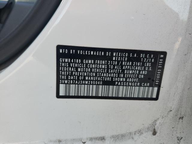 2017 VOLKSWAGEN JETTA S - 3VW2B7AJ3HM295040