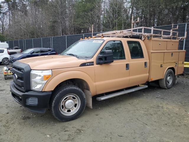 FORD F350 SUPER 2011 orange crew cha gas 1FD8W3E68BEB48348 photo #1