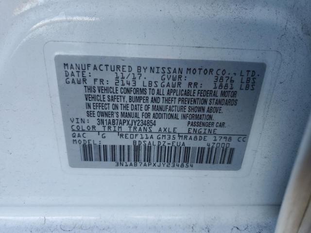 2018 NISSAN SENTRA S - 3N1AB7APXJY234854