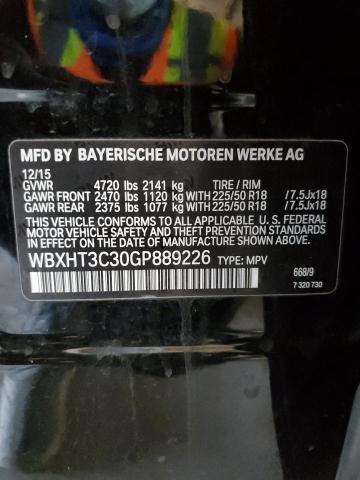 VIN WBXHT3C30GP889226 2016 BMW X1 no.12