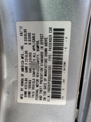 VIN 1HGCR2F8XDA005560 2013 HONDA ACCORD no.12