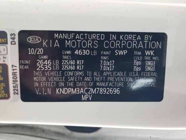2021 KIA SPORTAGE L - KNDPM3AC2M7892696