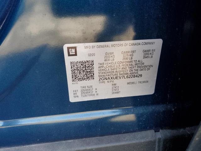 2020 CHEVROLET EQUINOX LT - 2GNAXUEV7L6228429