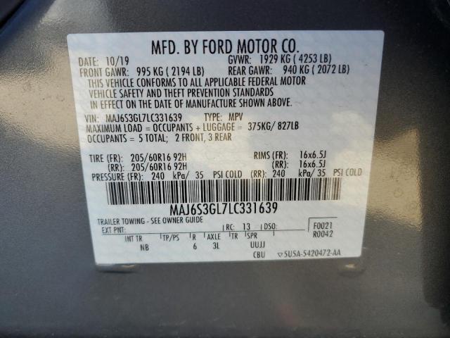 2020 FORD ECOSPORT S - MAJ6S3GL7LC331639