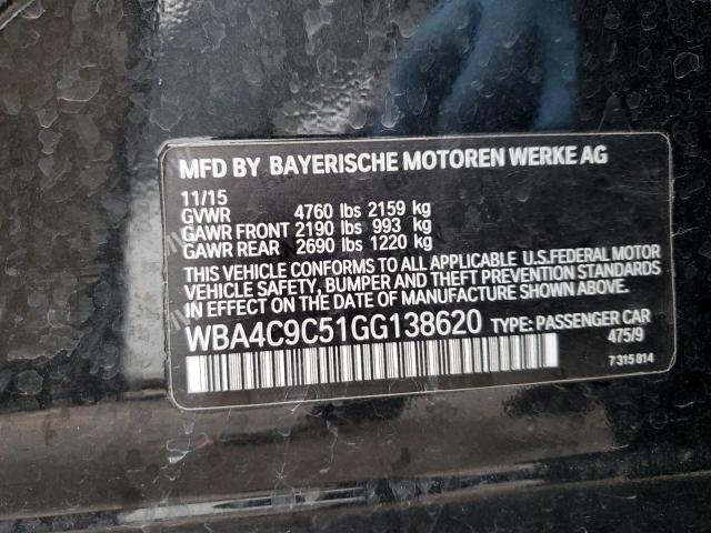 VIN WBA4C9C51GG138620 2016 BMW 4 SERIES no.12