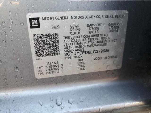 2020 CHEVROLET SILVERADO - 3GCUYEED8LG379686