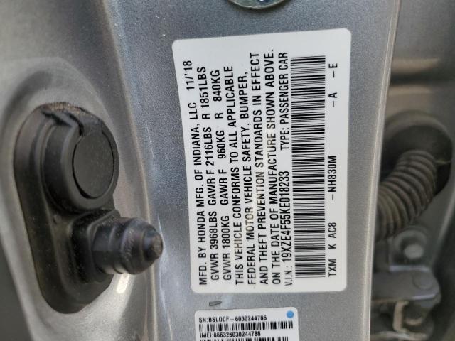 VIN 19XZE4F55KE018233 2019 HONDA INSIGHT no.12