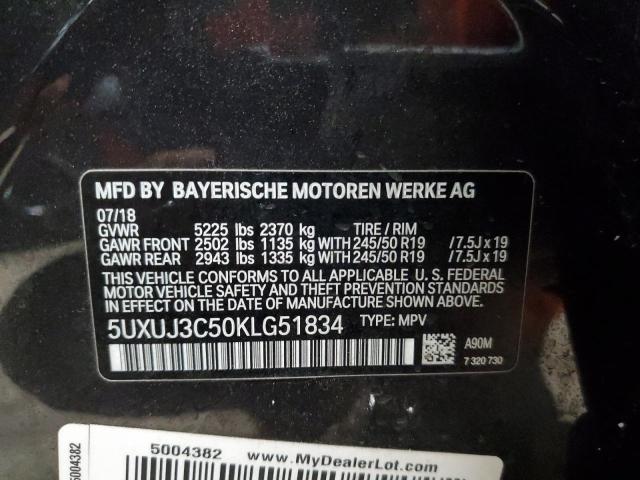 2019 BMW X4 XDRIVE3 5UXUJ3C50KLG51834