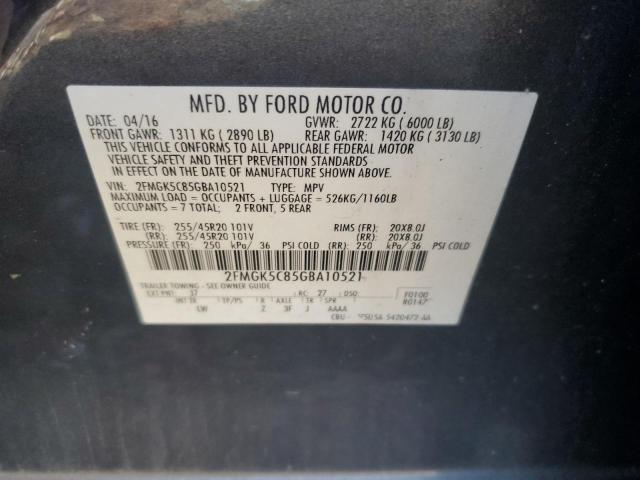 2016 FORD FLEX SEL - 2FMGK5C85GBA10521
