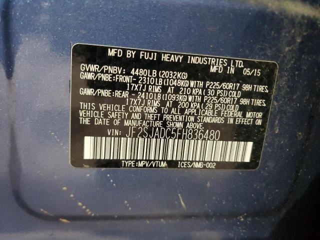 2015 SUBARU FORESTER 2 - JF2SJADC5FH836480