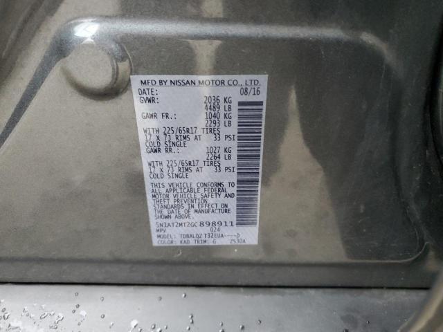 2016 NISSAN ROGUE S - 5N1AT2MT2GC898911