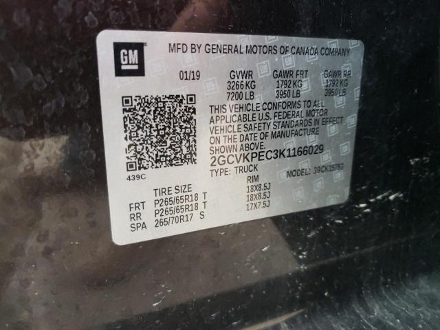 2019 CHEVROLET SILVERADO LD K1500 LT 2GCVKPEC3K1166029