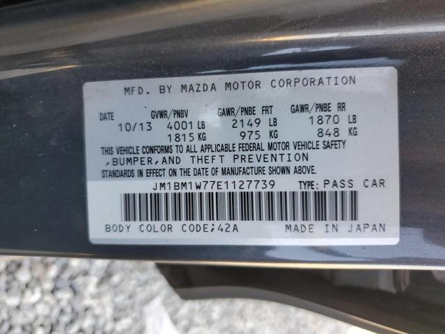 VIN JM1BM1W77E1127739 2014 MAZDA 3 no.12