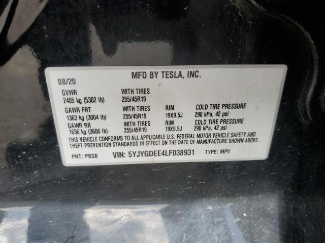 2020 TESLA MODEL Y - 5YJYGDEE4LF038931