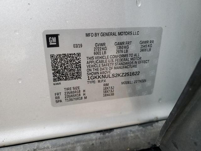 VIN 1GKKNULS2KZ251622 2019 GMC ACADIA no.13