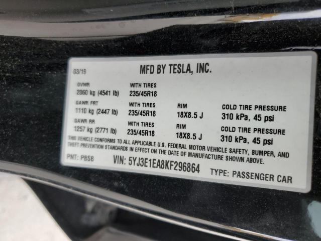 2019 TESLA MODEL 3 - 5YJ3E1EA8KF296864
