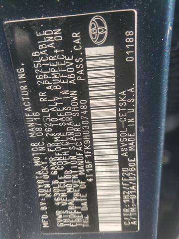2017 TOYOTA CAMRY LE - 4T1BF1FK9HU307480