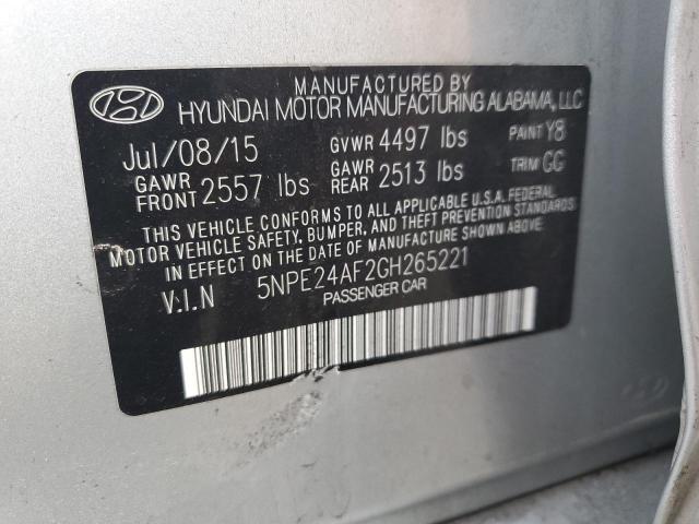 VIN 5NPE24AF2GH265221 2016 HYUNDAI SONATA no.12