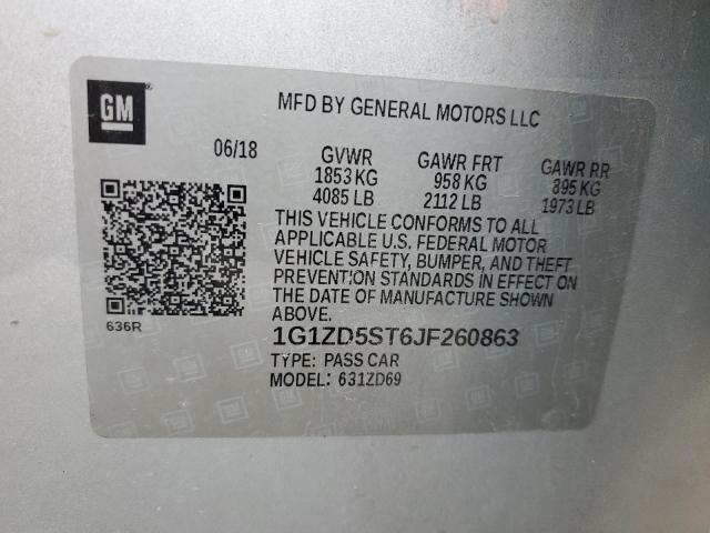 2018 CHEVROLET MALIBU LT - 1G1ZD5ST6JF260863