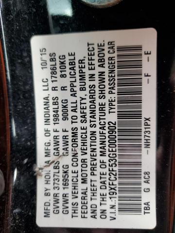 2016 HONDA CIVIC LX - 19XFC2F53GE000902