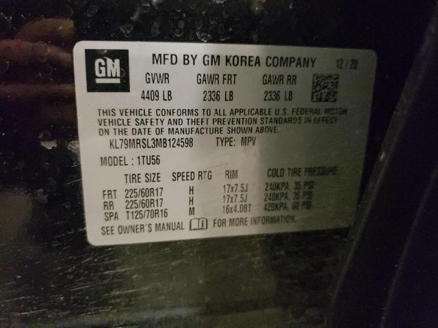 2021 CHEVROLET TRAILBLAZE - KL79MRSL3MB124598