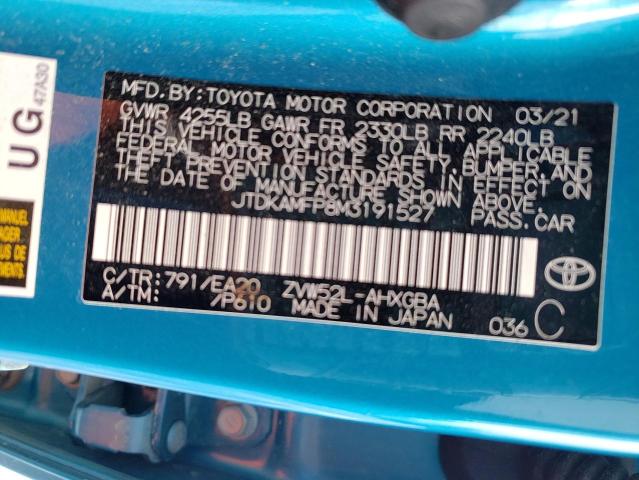 2021 TOYOTA PRIUS PRIM - JTDKAMFP8M3191527