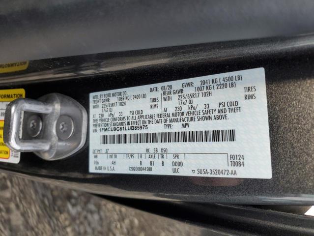2020 FORD ESCAPE SE - 1FMCU9G61LUB85975