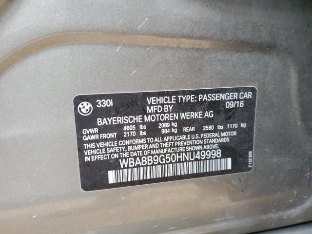 2017 BMW 330 I - WBA8B9G50HNU49998