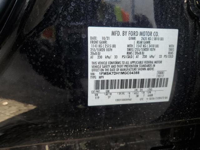 VIN 1FMSK7DH1MGC04388 2021 FORD EXPLORER no.14