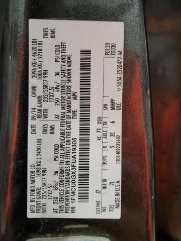 2015 FORD ESCAPE SE - 1FMCU0GX3FUA19305