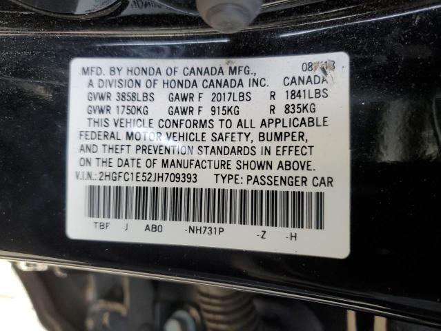 2018 HONDA CIVIC 2HGFC1E52JH709393
