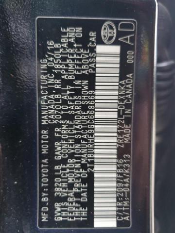 2016 TOYOTA COROLLA L - 2T1BURHE9GC668669