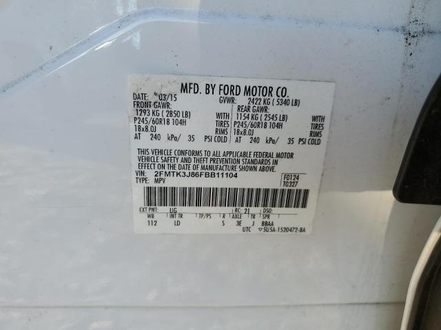 2015 FORD EDGE SEL - 2FMTK3J86FBB11104