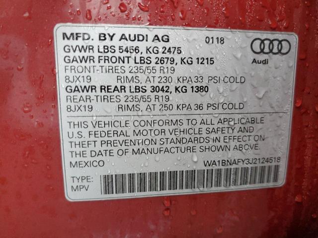 VIN WA1BNAFY3J2124518 2018 AUDI Q5 no.13