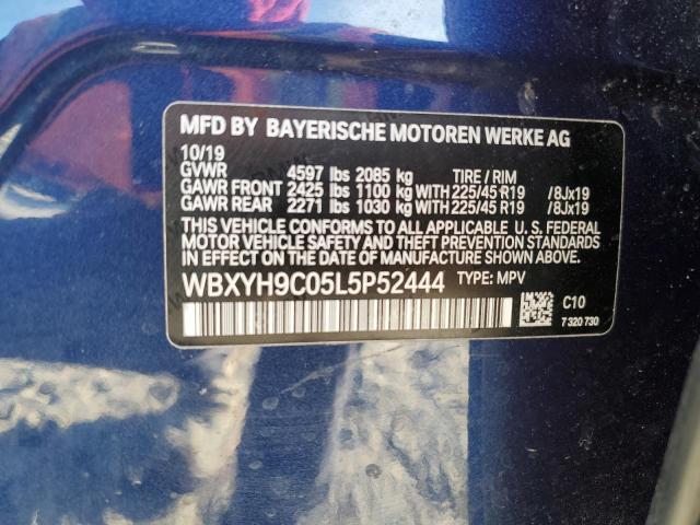 VIN WBXYH9C05L5P52444 2020 BMW X2 no.13