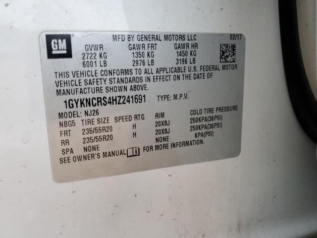2017 CADILLAC XT5 PREMIU - 1GYKNCRS4HZ241691