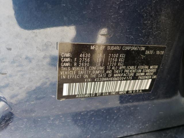 2021 SUBARU LEGACY SPO 4S3BWAH66M3004175