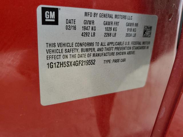 VIN 1G1ZH5SX4GF219552 2016 CHEVROLET MALIBU no.12